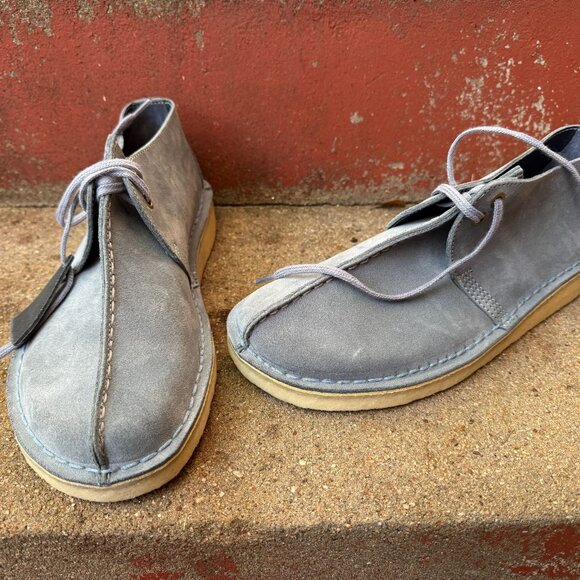 Rare Clarks Desert Trek - light blue suede - US Men's 8 - Picture 6 of 6